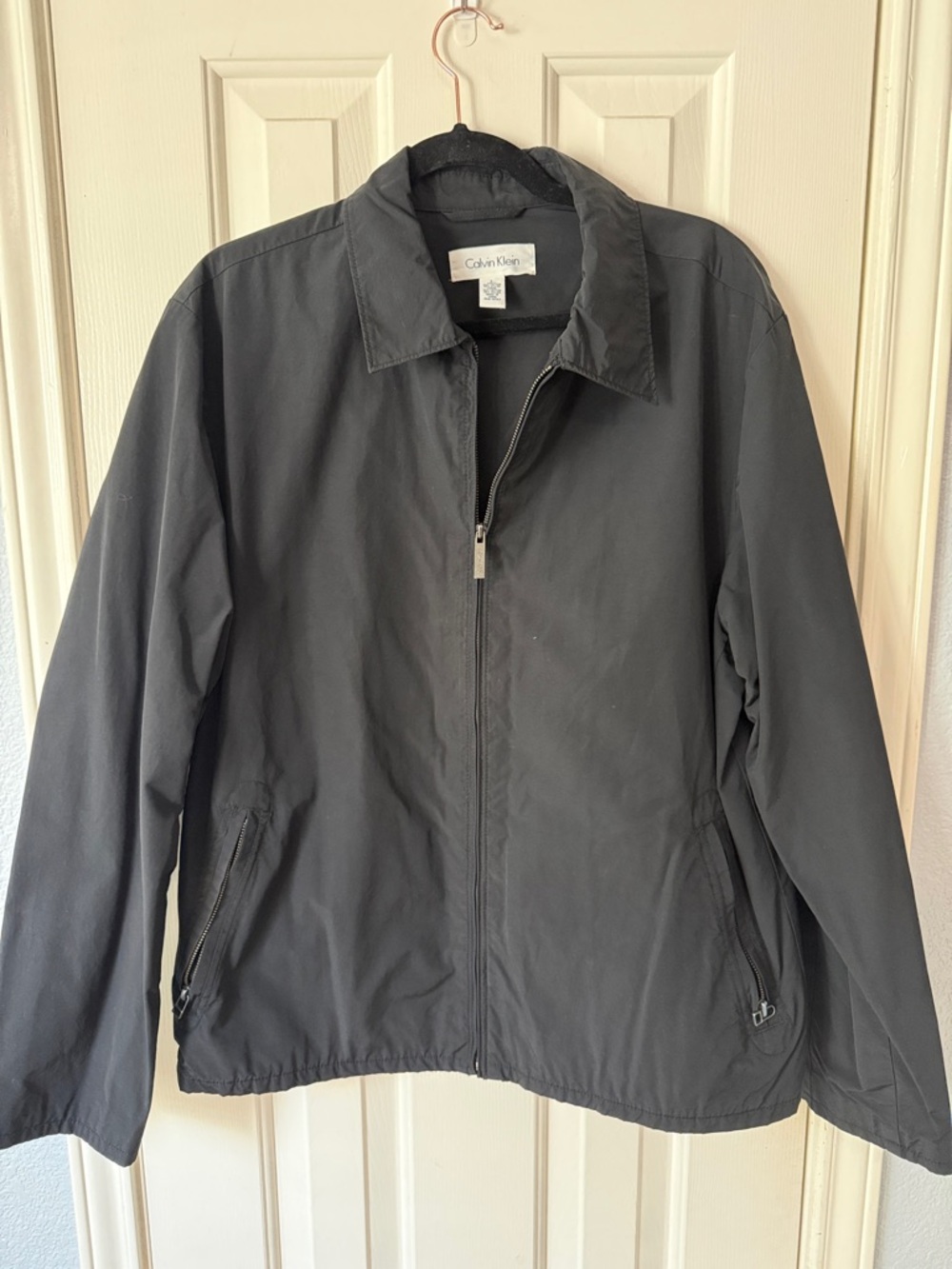 Calvin Klein Men's Dark Gray Lightweight Zip Jacket